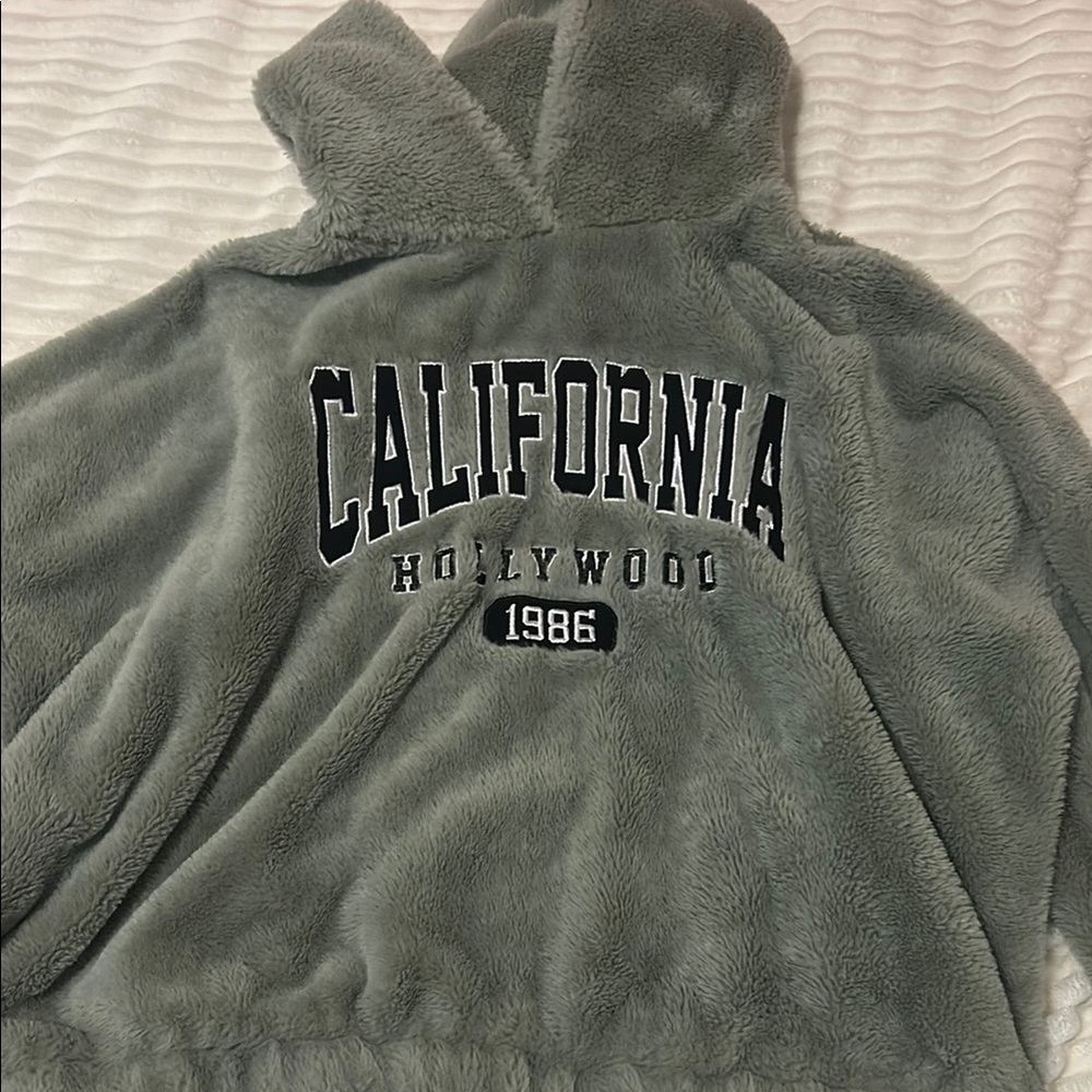 Charlotte Russe Green Oversized Hoodie